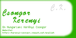 csongor kerenyi business card